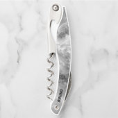 Graue Imitate Marmormonogramm Waiter's Corkschraub Kellnermesser (Vorderseite)