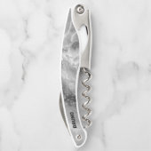 Graue Imitate Marmormonogramm Waiter's Corkschraub Kellnermesser (Rückseite)