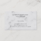 Graue Imitate Marmorsilber Visitenkarte (Rückseite)