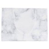 Graue Imitate - Marmorstruktur Große Geschenktüte (Rückseite)