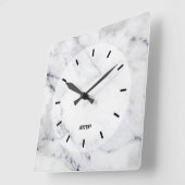 Graue Imitate - Marmorstruktur Quadratische Wanduhr (Winkel)