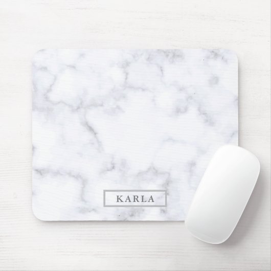 graue Imitate mit Marmorstruktur Mousepad (Mit Mouse)