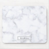 graue Imitate mit Marmorstruktur Mousepad (Vorne)