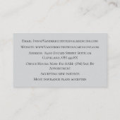 Graue Internistin DR Interne Medizin des menschlic Visitenkarte (Rückseite)