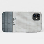 Graue iPhone-Hülle mit Ziegelwand Case-Mate iPhone Hülle (Rückseite (Horizontal))