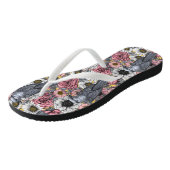 Graue Jay und Blume Badesandalen (Schrägansicht)