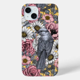Graue Jay und Blume Case-Mate iPhone Hülle