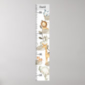 Graue Jungle Safari-Tiere Wachstumsdiagramm Poster (Vorne)