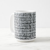 Graue Jute Kaffeetasse (Vorderseite Links)