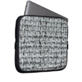 Graue Jute Laptopschutzhülle (Vorne Rechts)
