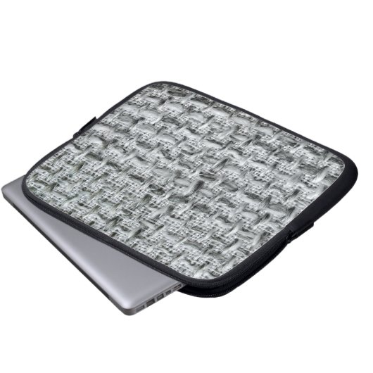 Graue Jute Laptopschutzhülle (Vorne Knopf)