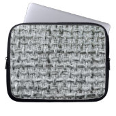 Graue Jute Laptopschutzhülle (Vorderseite)
