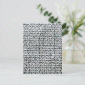 Graue Jute Postkarte (Stehend Vorderseite)