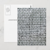 Graue Jute Postkarte (Vorne/Hinten)