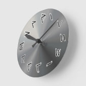 Graue Kaktovik-Uhr Runde Wanduhr (Winkel)