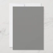 Graue Kappe und Blätter Grad Einladung 5" x 7" (Rückseite)