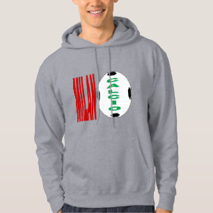 Graue Kapuzenjacke Herren MILANO CALCIO Hoodie
