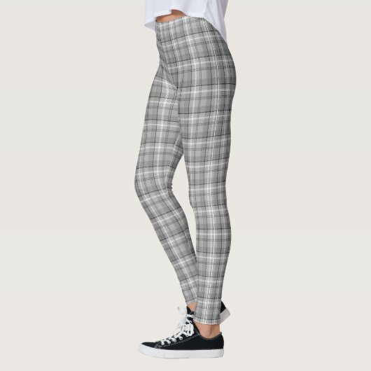 Graue Karierte Leggings (Links)