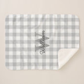 Graue karierte Muster-Decke Sherpadecke (Vorderseite (Horizontal))