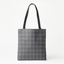 Graue Karo-Tartan-Tasche