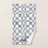 Graue Karos Aquarellfarben Set (Handtuch)