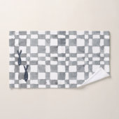 Graue Karos Aquarellfarben Set (Handtuch)