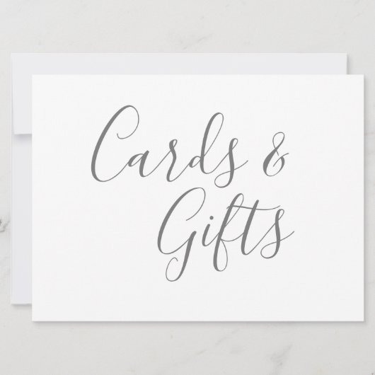 Graue Karten und Geschenke Kalligrafie Text (Vorderseite)