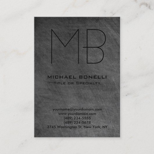 Graue Karton-Karton-Visitenkarte Visitenkarte (Vorderseite)