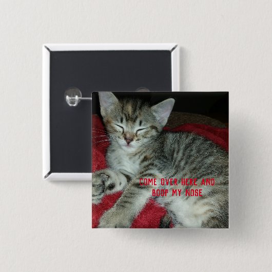 Graue Kätzchen-Tischtennisplatte Button (Vorne & Hinten)