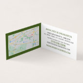 Graue Katze auf Gras, Adoption für Haustiere im De Visitenkarten (Innenseite)