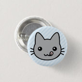 graue Katze Button (Vorne & Hinten)