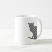 graue Katze cat gray grey Kaffeetasse (VorderseiteRechts)