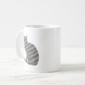 graue Katze cat gray grey Kaffeetasse (Vorderseite Links)
