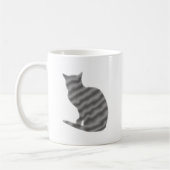 graue Katze cat gray grey Kaffeetasse (Links)