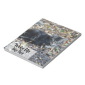 Graue Katze Funny Custom Text Notizblock (Rotiert)