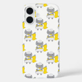 Graue Katze Gelb und Weiß Case-Mate iPhone Hülle (Rückseite)
