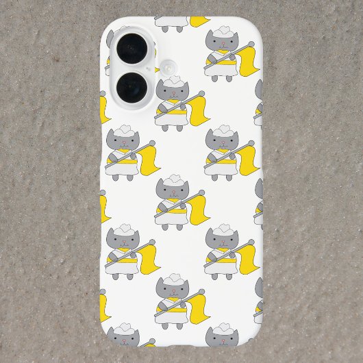 Graue Katze Gelb und Weiß Case-Mate iPhone Hülle