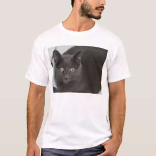 Graue Katze mit atemberaubenden grünen Augen T-Shirt