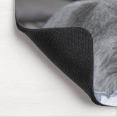Graue Katze mit grüne Augen-Mäusematte Mousepad (Ecke)