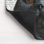 Graue Katze mit Leopard Bow Mousepad (Ecke)