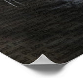 Graue Katze mit Leopard Bow Poster (Ecke)