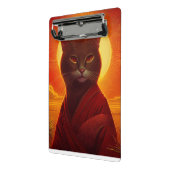 Graue Katze mit modischem Gewand in einer Sonnenun Mini Klemmbrett (Gewinkelt2)