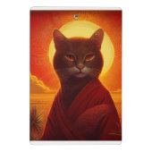 Graue Katze mit modischem Gewand in einer Sonnenun Mini Klemmbrett (Rückseite)