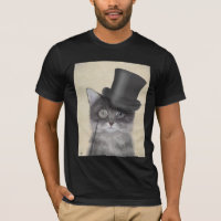 Graue Katze mit Top Hat