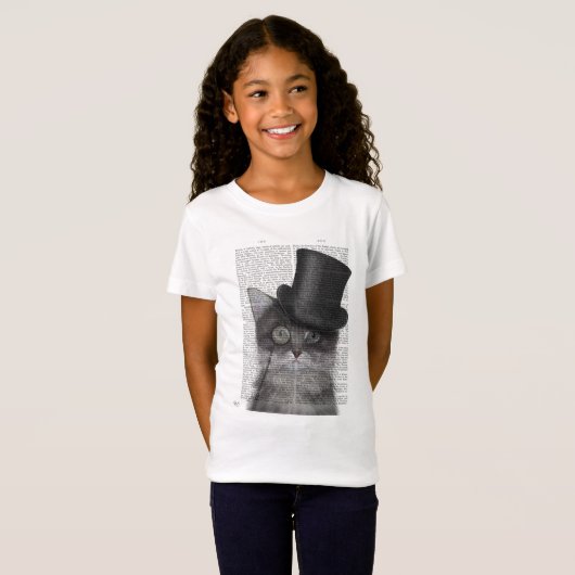 Graue Katze mit Top Hat (Vorne ganz)