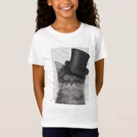 Graue Katze mit Top Hat