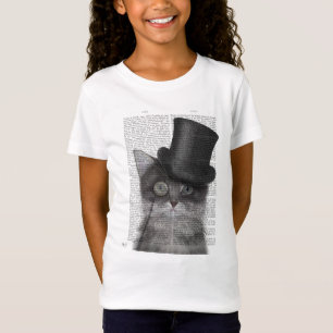 Graue Katze mit Top Hat