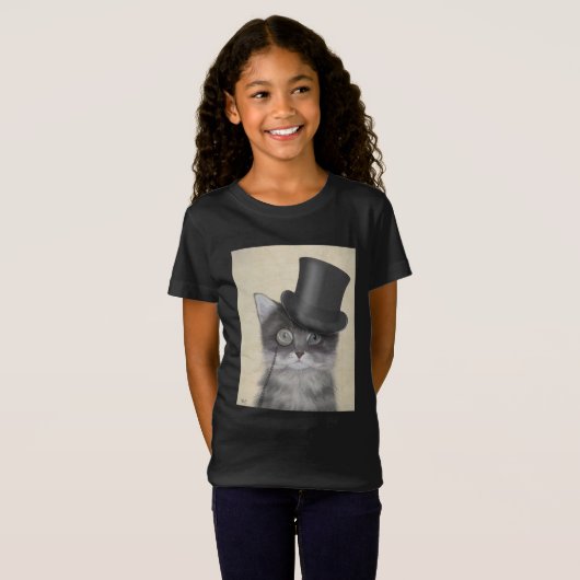 Graue Katze mit Top Hat (Vorne ganz)