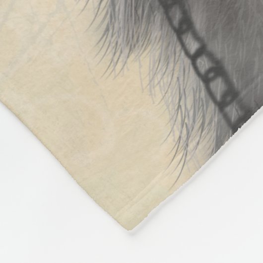 Graue Katze mit Top Hat Fleecedecke (Ecke)