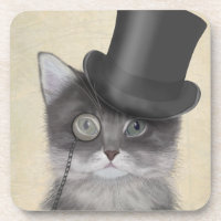 Graue Katze mit Top Hat